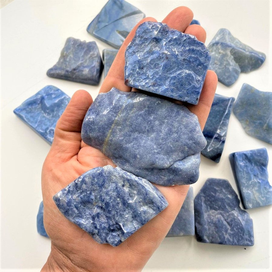 Polished Slabs - Blue Quartz - 500g(15-25)pc Polished Slabs - Blue Quartz - 500g(15-25)pc
